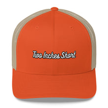 Load image into Gallery viewer, Two Inches Short Retro White Trucker Hat Orange/Khaki