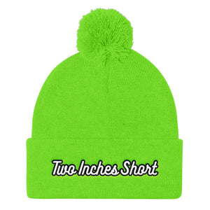 Two Inches Short Pom Pom Winter Hat Neon Green