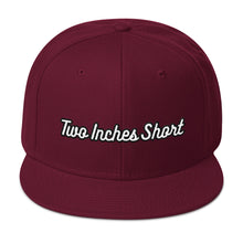 Load image into Gallery viewer, Two Inches Short Wool Blend Snapback Maroon