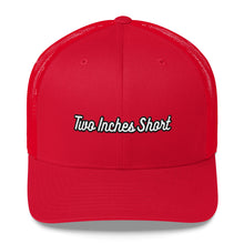 Load image into Gallery viewer, Two Inches Short Retro White Trucker Hat Red