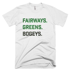 Fairways Greens Bogeys T-Shirt White