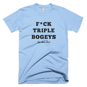 F*CK TRIPLE BOGEYS T-Shirt Blue