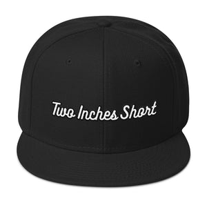 Two Inches Short Wool Blend Snapback Black