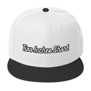 Two Inches Short Wool Blend Snapback White/Black