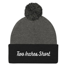 Load image into Gallery viewer, Two Inches Short Pom Pom Winter Hat Grey/Black