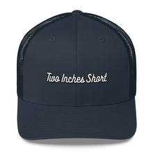 Load image into Gallery viewer, Two Inches Short Retro White Trucker Hat Navy
