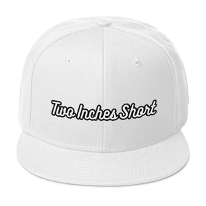 Two Inches Short Wool Blend Snapback White