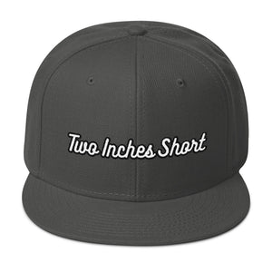 Two Inches Short Wool Blend Snapback Charcoal Grey