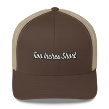 Load image into Gallery viewer, Two Inches Short Retro White Trucker Hat Brown/Khaki
