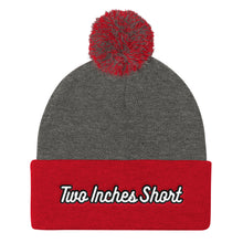 Load image into Gallery viewer, Two Inches Short Pom Pom Winter Hat Red/Grey