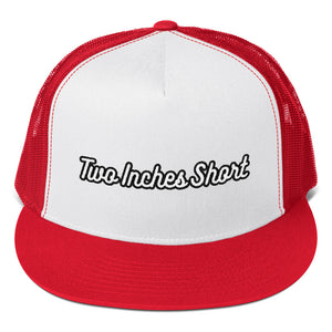 Two Inches Short High Trucker White/Red