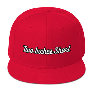 Two Inches Short Wool Blend Snapback Red